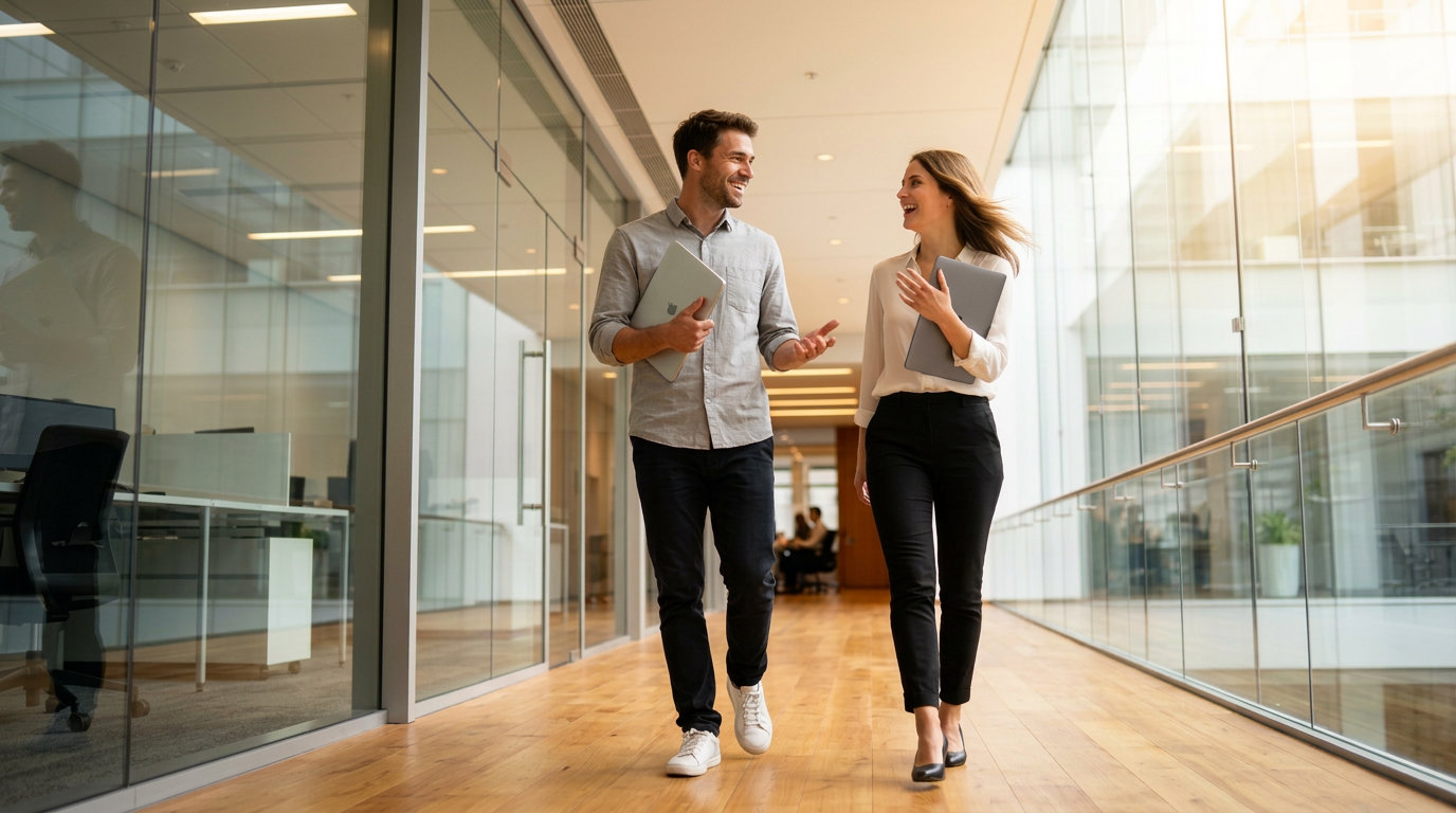Professionals in een modern kantoor